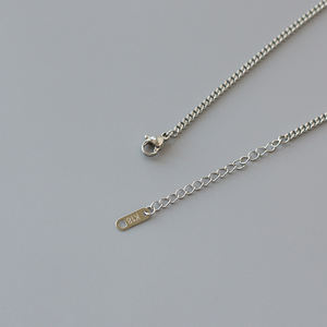 Collar clásico con colgante de corazón de acero inoxidable con ajuste de garra Cadena de eslabones de moda para celebraciones de aniversario - Product Image 4