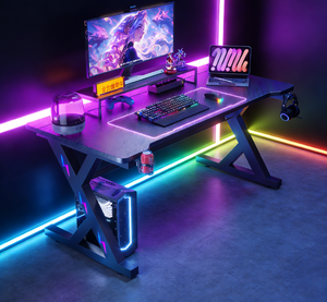 Bureau d'<span class=keywords><strong>e</strong></span>-sport à deux sections, idéal pour la maison, peut être équipé d'un bureau de <span class=keywords><strong>gaming</strong></span> robotisé tendance - Product Image 1