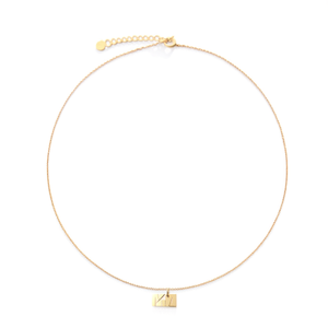 Collier Pendentif Tendance en Acier Inoxydable 316L Plaqué Or PVD, Résistant et Durable, avec Breloque Initiale C - Product Image 2