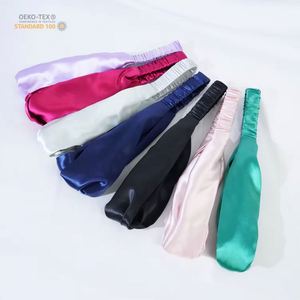 Vente en gros de bandeaux élastiques personnalisés en soie de mûrier 100% pour femmes - Product Image 2
