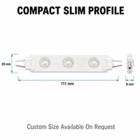 Module d'éclairage publicitaire LED étanche IP65 DC12V, rétroéclairage de signalisation lumineuse à injection haute luminosité