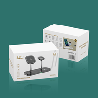 Idées de nouveaux produits 2024 Chargeur sans fil magnétique 3 en 1 Lampe Puissance de sortie 10W Support pour montre Écouteurs Téléphones mobiles Microphone
