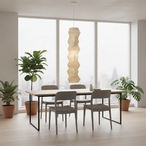 <span class=keywords><strong>Lustre</strong></span> <span class=keywords><strong>en</strong></span> <span class=keywords><strong>papier</strong></span> Washi de style <span class=keywords><strong>japonais</strong></span> Akari pour hôtel, villa, abat-jour long <span class=keywords><strong>en</strong></span> <span class=keywords><strong>papier</strong></span> de riz, lampe suspendue, emballage portable - Product Image 4