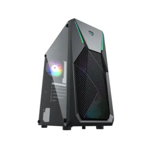 Casing & Tower Komputer Harga Termurah Micro Atx Pc Gamer Gaming Kaca Tempered Komputer Oem Matx Rgb Led Semua Dalam Satu Casing Pc