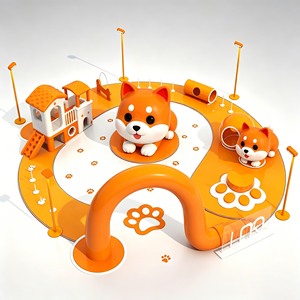 Équipement de terrain de jeu extérieur pour animaux de compagnie, matériau PE résistant à l'usure, ensemble de jeu d'agilité pour <span class=keywords><strong>chiens</strong></span> pour jardin, cour arrière, <span class=keywords><strong>parc</strong></span> pour animaux - Product Image 3