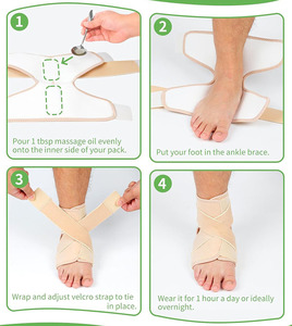 Castor Oil Pack Wrap For Foot <b>Ankle</b> Wrap For Foot Pain Relief Adjustable Compression <b>Ankle</b> <b>Support</b> Castor Oil Foot Wrap - Product Image 5