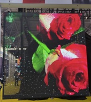Pantalla Holográfica LED para Publicidad en Ferias Comerciales, Pantalla Holográfica 3D Transparente Invisible, Máquina de Publicidad Móvil