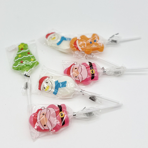 Vente chaude Personnalisé Père Noël Arbre de Noël Bonhomme de neige <span class=keywords><strong>Yeti</strong></span> Forme bonbons durs sucre halal Sucettes fruitées - Product Image 4