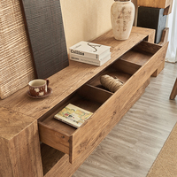 Console de rangement moderne en bois écologique avec pieds en acier inoxydable pour salon, chambre et salle à manger