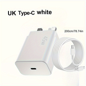 Cable de Datos USB C de <span class=keywords><strong>Carga</strong></span> Súper Rápida Tipo-C de 45 W PD 3.0 para <span class=keywords><strong>Samsung</strong></span> para Galaxy <span class=keywords><strong>S22</strong></span> S23 S24 Ultra Enchufe EU UK - Product Image 2