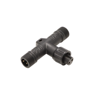 D-Code impermeable IP68 conector Circular de alimentación divisor 2/3/4 pines macho hembra M8 M12 T/Y tipo adaptador de rosca cobre Nylon