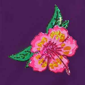 Tote with Embroidered Flower Pattern Centered - Product Image 6