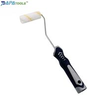 4 pouces 100MM Manchon de radiateur Refill Cover Brush Woven Polyester Soft Grip Plastic Handle Zine Plated Frame Painting Roller