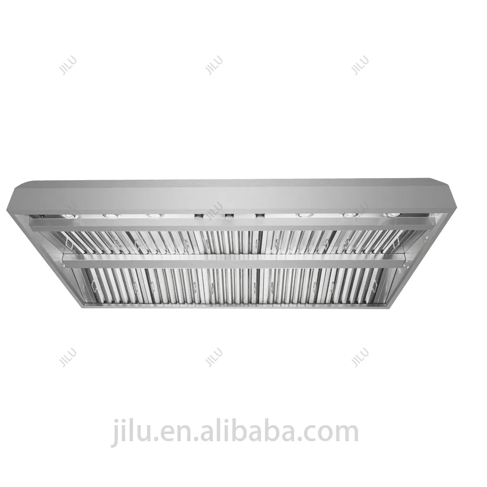 72-Inch Stainless Steel Kitchen Range Hood Electric Powered Low Noise Exhaust Vented Vent for Households with UK & US Plugs