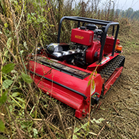 Tondeuse à commande à distance pour terrains accidentés avec moteur diesel pour le contrôle de la végétation sauvage dans les champs agricoles