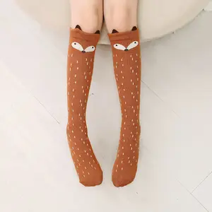 Fashionable cute Japan kids 3d cartoon young teen girl tube socks wholesale