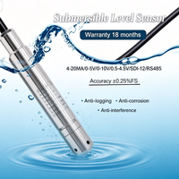 Transmetteur de pression piézométrique submersible 19 mm 4-20 mA RS485 pour capteur de niveau d'eau de puits profond, de barrage souterrain et de débordement