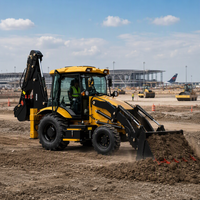 Chargeuse-pelleteuse industrielle robuste 3CX Deluxe de haute qualité pour la construction