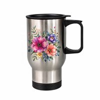 Bouteille isotherme à double paroi en acier inoxydable de 14 oz, personnalisable, moderne, portable, pour sublimation et transfert thermique