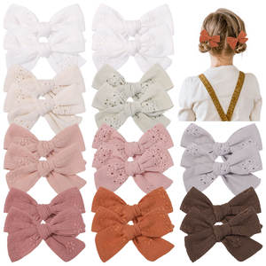 Barrettes et nœuds pour bébés filles, entièrement doublées, avec pinces crocodiles, accessoires capillaires pour petites filles, tout-petits et enfants - Product Image 2