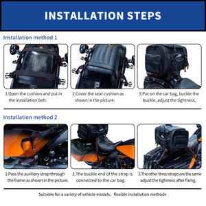 Échantillon gratuit de produits de plein air, sacoches latérales de selle en PVC imperméable à la mode pour moto, voyage, montagne, poche zippée pour le camping - Product Image 5