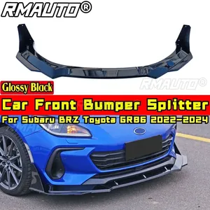 ลิ้นกันชนหน้า BRZ GR86 สีดำด้าน ชุดแต่งกันชนหน้า สไตล์ DC สำหรับ Subaru BRZ Toyota GR86 ปี 2022-2024 อุปกรณ์ตกแต่งรถยนต์ - Product Image 3