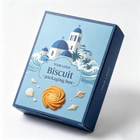 Boîte en carton écologique pour biscuits et snacks, emballage rectangulaire personnalisé pour biscuits, boîte à double rabat recyclable