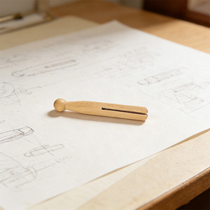 Pinces à linge rondes en <span class=keywords><strong>bois</strong></span> de bouleau écologiques réutilisables pour enfants, sans odeur, durcies au soleil - Product Image 3