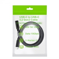 Vente chaude USB3.2 Câble d'extension Usb c 2m 100W 20Gbps 4K 60HZ