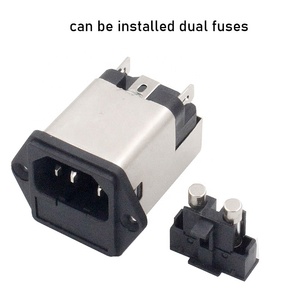 Điện Nhập Mô-đun EMI Lọc IEC320 C14 Ổ Cắm + 2 Cầu Chì Chủ - Product Image 3
