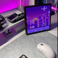 Écran LED Mosaic Bluetooth Pixel Rétro 4K HDR, Horloge d'animation créative, DIY transfrontalier, Luminosité 5000 cd/m², Utilisation intérieure