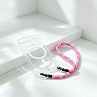 Coque de téléphone portable antichoc transparente en TPU+PC électroplaqué, anti-jaunissement, pour vente en gros
