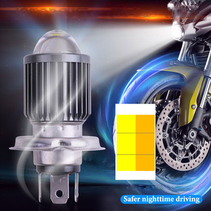 ไฟหน้ามอเตอร์ไซค์ LED สีเหลืองขาวสองสี รุ่น MOTOR033 แบบฟิชอาย สำหรับรถมอเตอร์ไซค์  ลดราคาพิเศษข้ามพรมแดน - Product Image 1