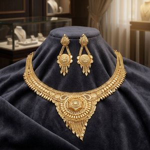 Wholesale 14K 18K 24K Gold Filled Forming Short Necklaces, Brass Gold Plated Fashion Jewelry Set, Traditional Design Jewelry Set - Product Image 1