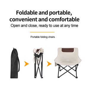 كرسي قمر محمول قابل للطي للاستخدام الخارجي مقاوم للطقس للحدائق والمتنزهات مريح للصيد والنزهات والتنزه والسفر - Product Image 5