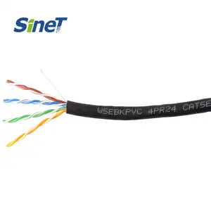 Fabriek Goedkopere Prijs Oem Logo Interieur Exterieur 4pr Cobre 100% Netwerk Utp ftp Sftp Cat 5e Cat6 Ethernet Kabel Cat5 Lan Kabel