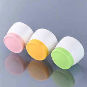 RTS 15g 30g 50g أبيض PP برطمان كريم بلاستيكي بطبقتين زجاجة مستحضرات تجميل بغطاء أصفر وردي أخضر للأطفال - Product Image 3