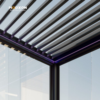 Pergola à toit à lamelles automatiques, couverture de patio imperméable, pare-soleil pour jardin, terrasse, villa, pavillon extérieur