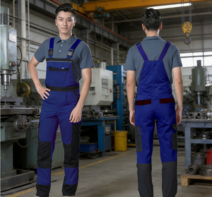 Nouvelle combinaison de travail pour homme 2026 avec <span class=keywords><strong>bretelles</strong></span>, logo personnalisé, multi-poches, pour mécanicien, atelier 4S, réparation automobile, vêtements de travail extérieurs - Product Image 6