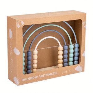 Perles éducatives en bois, abaque arc-en-ciel, apprentissage des mathématiques Montessori, calcul avec perles, jouets d'apprentissage précoce des mathématiques pour les enfants, garçons et filles - Product Image 1