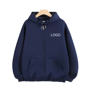 Tùy Chỉnh Chất Lượng Cao Người Đàn Ông Của Trùm đầu Áo Với Dây Kéo Thiết Kế Và In Logo Lỏng Lẻo Phù Hợp Với Người Đàn Ông Giản Dị Của Dây Kéo Cardigan - Product Image 1