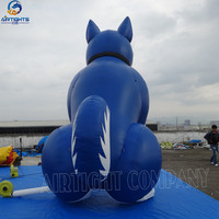 Ballon gonflable de chien de Husky de modèle animal géant durable extérieur de vente d'usine de la Chine