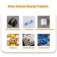 Stress Relief Mechanical Clicker LED Light Customizable Design Portable Lightweight Fidget Toy Cute Fun Accessory Keycap