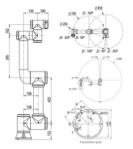 Brazo robótico de 6 ejes, 22kg, 922mm, radio de carga, 5kg, Cobot, soldadura - Product Image 4