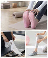 Chaussettes de sport en coton pour femmes, personnalisées, à compression, antidérapantes pour le yoga et le Pilates, pour le cyclisme et la course à pied, chaussettes souples d'automne