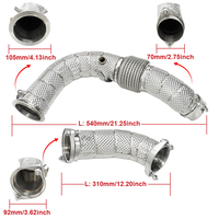 Tuyau de descente pour M5 G90 G99 S68 4.4T V8 2024+ en acier inoxydable SS 304, échappement haute performance avec isolation, traversant et creux