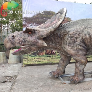 Tema jurásico, decoración de dinosaurios, <span class=keywords><strong>Triceratops</strong></span>, 3D, animatrónico, en venta - Product Image 4