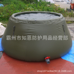 ถังเก็บน้ำเคลื่อนที่สำหรับดับเพลิง 2 ตัน PVC ป้องกันการรั่วซึม ใช้ภายนอกอาคาร สำหรับการเกษตร - Product Image 1