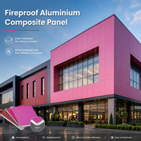 Panneau composite en aluminium (ACP) ignifuge métallique revêtu FEVE 4x8 pour murs d'hôpitaux et d'écoles