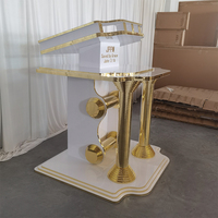 Banc de table d'église en acrylique exquis, personnalisé, salle de conférence, conférence, discours, présentation de luxe